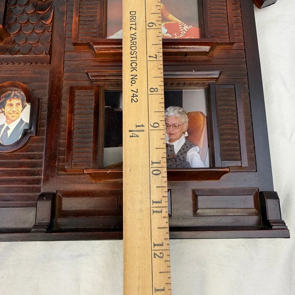 Vintage HL No 102 Victorian House Multi Photo Frame Brown 5 Openings Hong Kong